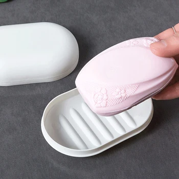Обикновен калъф за съхранение на сапуни Прахоустойчив държач за сапуни за дома