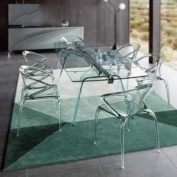 скандинавски дизайн творчески внесени смола трапезен стол модерен прост отдих стол книга стол