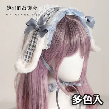 lolilta лента за коса женска прическа Alice аксесоари многоцветен заек ухо коса карта Lolita аксесоари за коса