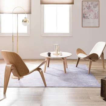 Nordic диван стол дизайнер хол столове за дома мебели Ins черупка стол свободно време усмивка самолетен стол единичен диван фотьойл