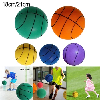  диаметър 21 / 18 см безшумен баскетбол пяна спортна топка закрит ням баскетбол мека гумена играчка за деца играят