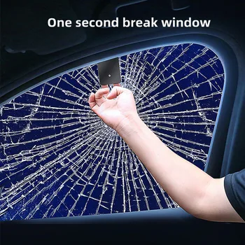 Преносим прекъсвач на прозорци Комплект за спешни случаи на автомобили Резачка за предпазни колани Стъклен прекъсвач Предпазен чук Аксесоари за безопасност на автомобила
