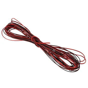 22 Gauge 15m червен черен цип тел AWG кабел мощност земята усукан медна кола