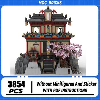 Moc градивни блокове Dragon Fortress Модел Технология Тухла DIY Образователни Китай Сити Серия играчка за празнични подаръци
