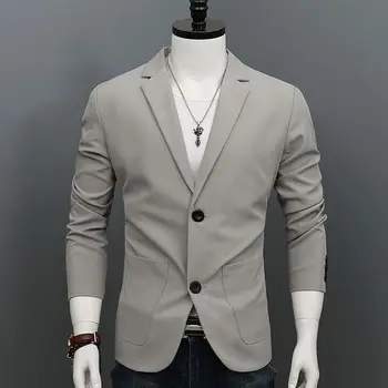 2024 Най-високо качество нов бизнес марка случайни мода раирани тънък годни нощ мъжки нетактичност костюм яке елегантен мъжко облекло X14