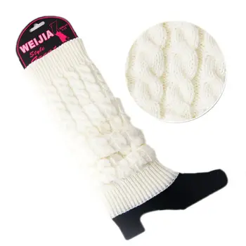 Lady's Winter Slouch Warm Knit Crochet High Knee Leg Warmers Leggings Boot Socks