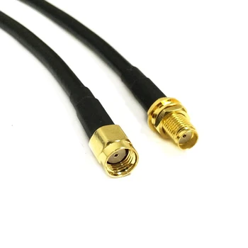 SMA женски жак превключвател RP-SMA мъжки щепсел RG58 пигтейл кабел 50cm 20