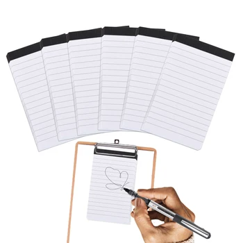 6pcs A7 драскотина 7 мм облицована бележка бележник джоб бележка да се направи списък планиране ежедневно напомняне офис за работа канцеларски материали студенти 30 листа