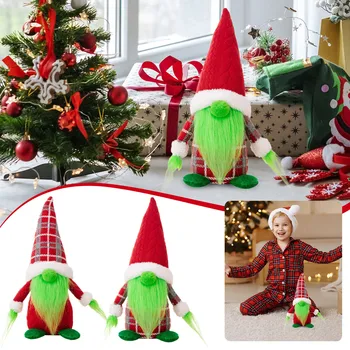 Christmas Checkered Man h Toy Doll Faceless Old Man h Doll Children's Gift*1pcs Christmas Ornament Pretty