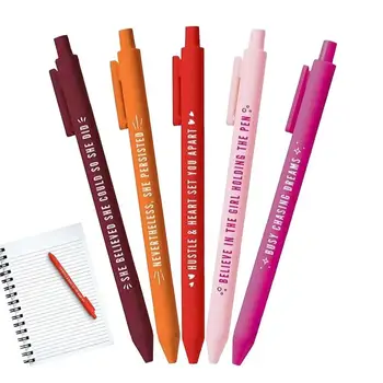 Мотивационни химикалки 5 броя химикалки за офис клик писалки офис вдъхновяващ стилус писалка