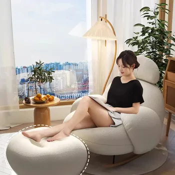 Nordic люлеещ хол столове диван момиче recliner дизайнерски столове индивидуални мързеливи четене ергономични Sillon мебели за дома