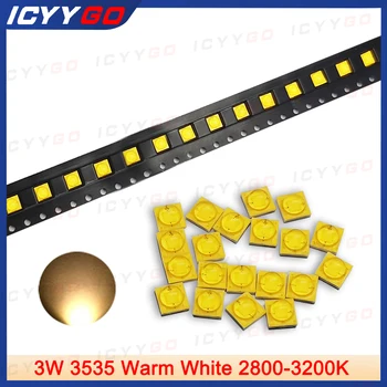 10PCS 3W 3535 топло бяло 2800-3200K керамична LED лампа топъл бял диод 3W 45mil замяна CREE 3535 XPE чип