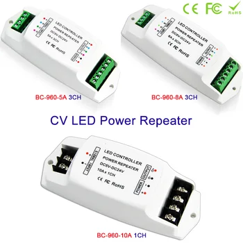 Ново пристигане постоянно напрежение LED мощност ретранслатор 1CHx10A 3CHx5A 3CHx8A RGB контролер изход CV PWM сигнал DC5V-24V