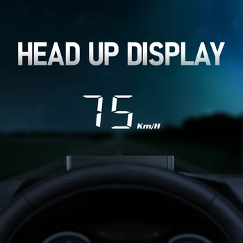 H90S Hud Head Up дисплей Проектор за предно стъкло, монтиран на автомобил OBD шофиране компютър с висока разделителна способност скорост на водата напрежение