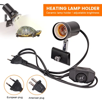 E27 Държач за отоплителна лампа за домашни любимци UVB / UVA аквариумно осветление Инфрачервен керамичен излъчвател на топлина Държач за крушка за влечуги Pet Brooder