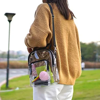 Дамски чанти прозрачни PVC рамо чанта жени Crossbody чанта мода водоустойчив случайни мобилен телефон торбичка