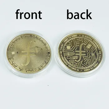 Горещо позлатено FIL монета Крипто Физическа метална монета