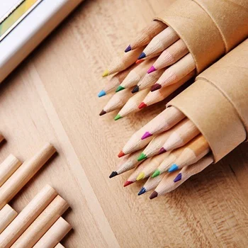 12 бр / кутия дървени писане цветни моливи цветове острилка дете подарък цвят молив комплект ученици художествени пособия за художник