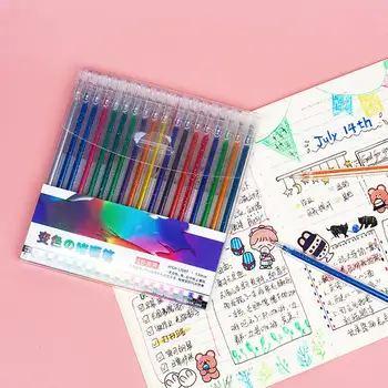 Оцветяване гел писалки колоритен блясък писалка комплект за художествени занаяти дневник гладко писане маркер маркери за рисуване