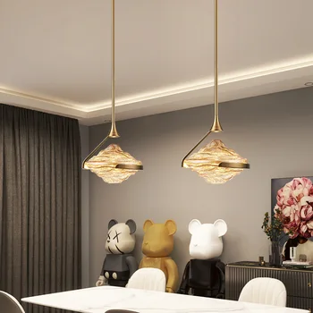 Nordic стъкло LED висулка светлина творчески висококачествен дизайн висулка лампа за спалня нощно легло ресторант дома декор осветително тяло
