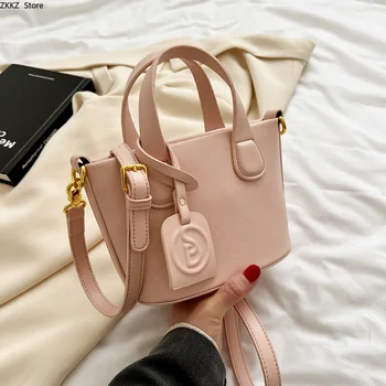 Проста мода PU кожена кофа Crossbody чанти за жени дизайнер луксозни чанти и портмонета Дамски рамо голяма пазарска чанта