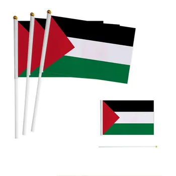 14x21cm/20x28cm/30x45cm Палестинско ръчно знаме Палестинско национално знаме Малък ръчен размахващ флаг Вътрешна външна декорация на дома