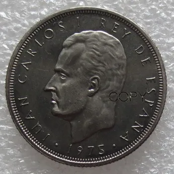 Испания 1975 80 км - 5 песети Грешка Мундиал 82 Никелиран размер Копиране на монети