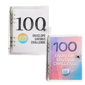 Budget Binder Организатор на парични пликове 100 дни Спестовно предизвикателство Преносимо и водоустойчиво предизвикателство за спестяване на пари в брой Книга за спестяване