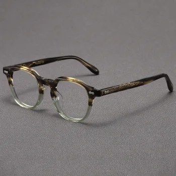 Оптични очила за мъже жени ретро дизайнер TVR 514 Модни кръгли ацетатни рамки от фибростъкло европейски и американски стил