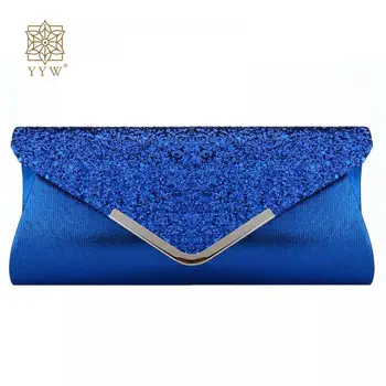 Royal Blue Evening Party Clutch Bag Sequin Luxury Designer Handbag Clutch De Fiesta For Women 2022 Плик Вечерни чанти Сватба