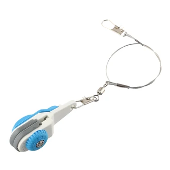  Висококачествен инструмент Downrigger Освобождаване на клип за морски риболов Освобождаване на ключалката от неръждаема стомана 5.5 * 1.72 * 2.6cm синьо + бяло