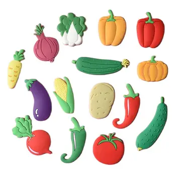 1 комплект творчески симулирани хранителни магнити за хладилник за деца PVC анимационни магнити за хладилник плодови зеленчуци малко дете магнитни играчки
