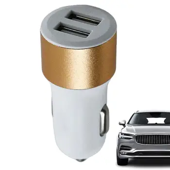 Dual Port зарядно за кола 12-24V Малък универсален адаптер за зареждане на автомобил Запалка USB зарядно устройство Стабилен удобен автомобил USB гнездо USB C кола