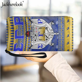 Jackherelook Сигма Гама Rho1922 Дамски Pu кожен портфейл мода луксозен китка портфейл за дами притежател на карти чанта парти съединител