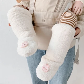 Плюшени подови чорапи за бебета 0-8Y Prewalkers чорапи Вътрешни зимни подови чорапи