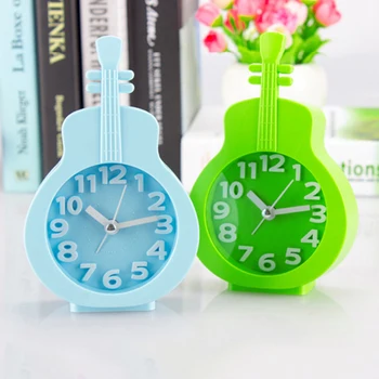 Ново пристигане бонбони цвят уникален цигулка бюро часовник будилник офис консумативи декорация дома ръчно изработени занаяти деца подарък 60009