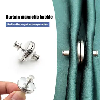 Завеса магнитен бутон нокти безплатно подвижни прозорец завеса затвори магнит ключалката драперия държачи магнитни вратовръзки за завеси