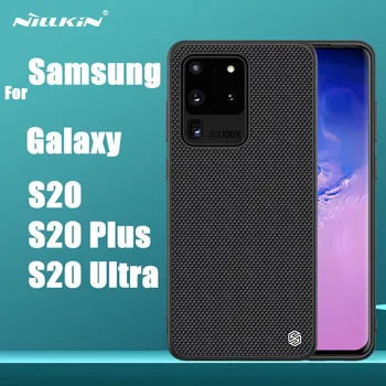 NILLKIN текстурирани найлонови влакна случай задния капак за Samsung Galaxy S20 / S20 плюс / S20 ултра трайни неплъзгащи тънки и леки