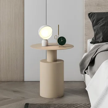 Nordic масичка за кафе модерен минималистичен нощно шкафче ниска маса спалня заоблени творчески нощно шкафче луксозно желязо нощно шкафче