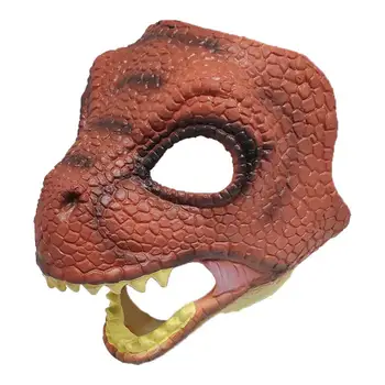 Хелоуин декор Смешни Нов дракон маска Подвижна челюст Дино маска Движеща се челюст динозавър маска за парти Cosplay маска декорация играчка
