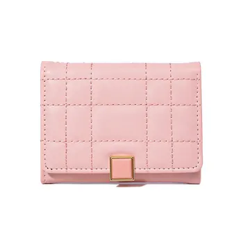 Нова малка свежа трикратна дамска чанта къса мека кожа проста плътен цвят деликатна прекрасна чанта
