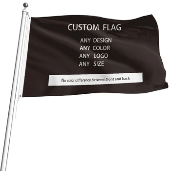 Персонализиран флаг банер Лого с всякакъв размер Цвят на логото Реклама на туристическа компания Марка Месинговите метални дупки могат да бъдат едно парче двустранно