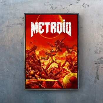 Super Metroid Classic Video Game Poster PC,PS4,Exclusive Role-playing RPG Game Canvas Custom Poster Alternative Artwork Gift