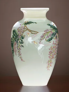 Jingdezhen керамична ваза цвете подреждане ръчно рисувани нов китайски дом хол декорация Bogu багажник порцелан занаятчийски о