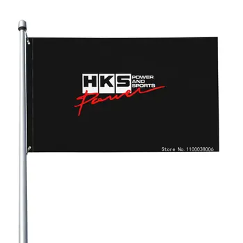 Jdm Hks мощност и спорт японски стил лого флаг банер партия Национални летящи знамена графичен отпечатани декорация за рожден ден