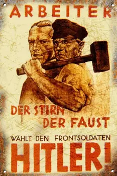 Реколта реклама WW2 калай знак немски избира класически калай знак метален знак метален декор стена знак стена плакат стена декор