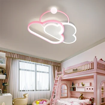 Модерен облак Led таван светлини синьо розово акрилни лампи за деца момче спалня Living трапезария дизайн карикатура вътрешни светлини