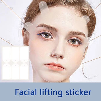 18Pcs Невидими тънки стикери за лице V-образна форма бързо повдигане на лицето повдигане на врата око двойна брадичка бръчки грим лента