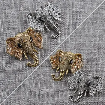 Animal Elephant Brooch for Rhinestone Glitter Luxury Fashion for Creative High-e
