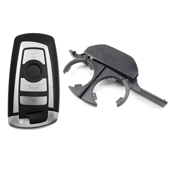 Преден десен държач за чаша за RHD BMW с автомобил Smart Remote Key Fob Case Blade за BMW